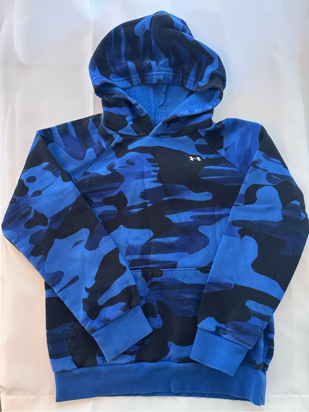 Under Armour Blue & Black Camo Kids Hoodie